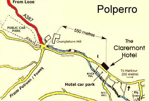 Map Of Polperro Cornwall Uk Finding Us